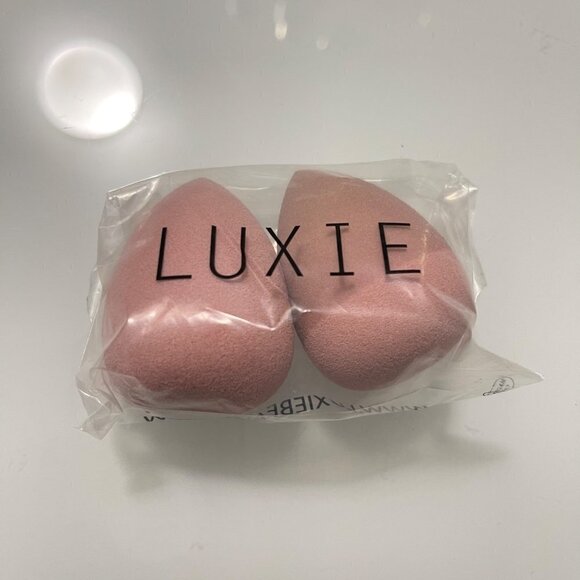 Luxie New Pink 2 Pack Powder Or Liquid Makeup All-Purpose Sponge Set - Picture 3 of 5